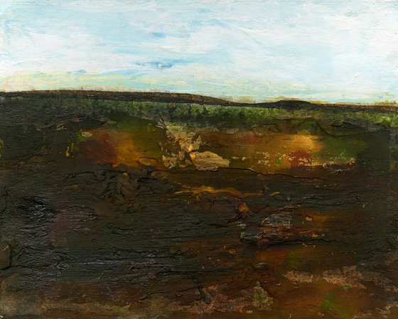 Dream Land 3 - Textural Landscape Painting by Kathy Morton Stanion
