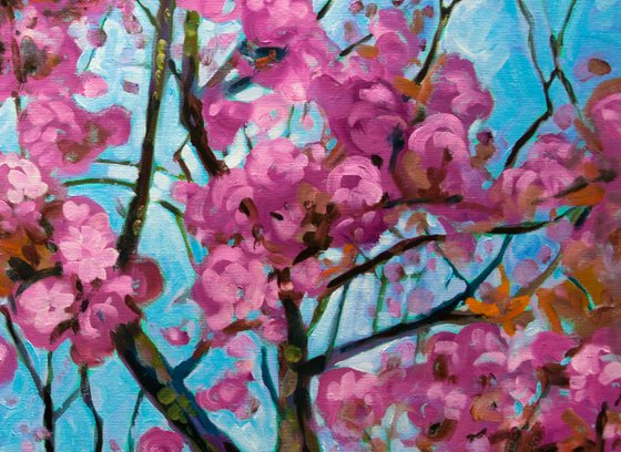 SAKURA 6616 - oil landscape painting on stretched canvas