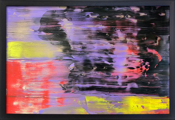 "Are You Serious?" - Original PMS Acrylic Painting On Plexiglass, Framed - 38 x 26 inches