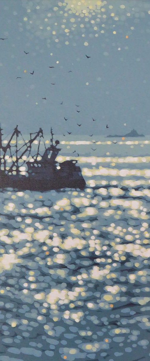 Passing Eddystone Lighthouse by Gordon Hunt