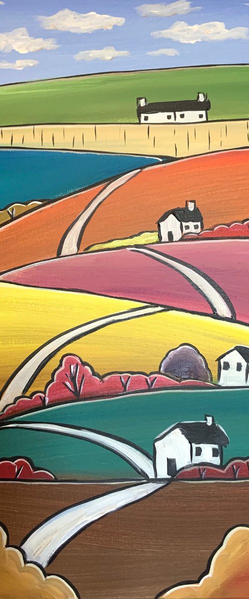 Bright Colourful Hills 3 by Aisha Haider