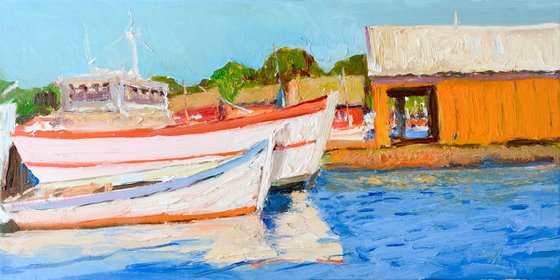 Bright and Calm Day, Boats