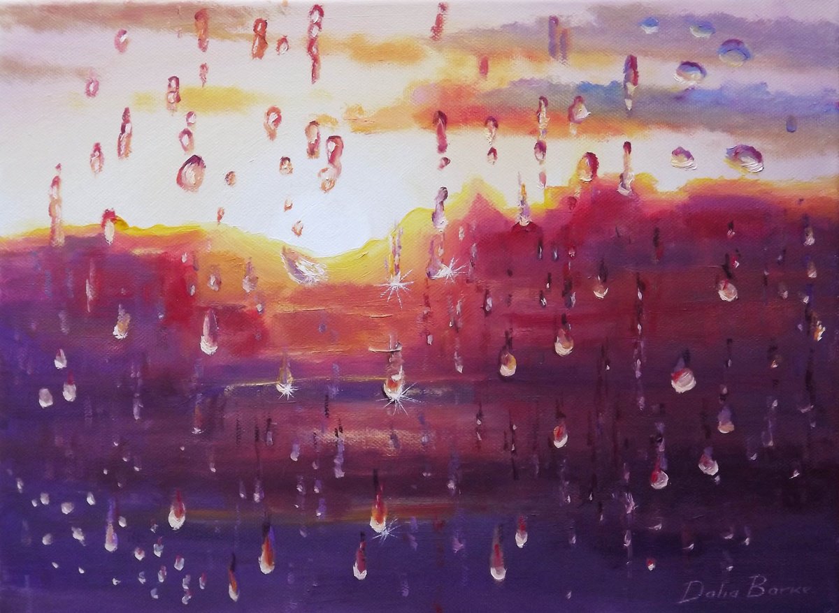 Rain Behind The Window. Evening by Dalia Barke