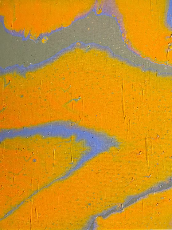 "Staring At The Sun" - FREE USA SHIPPING - Original Abstract PMS Fluid Acrylic Painting - 36 x 18 inches