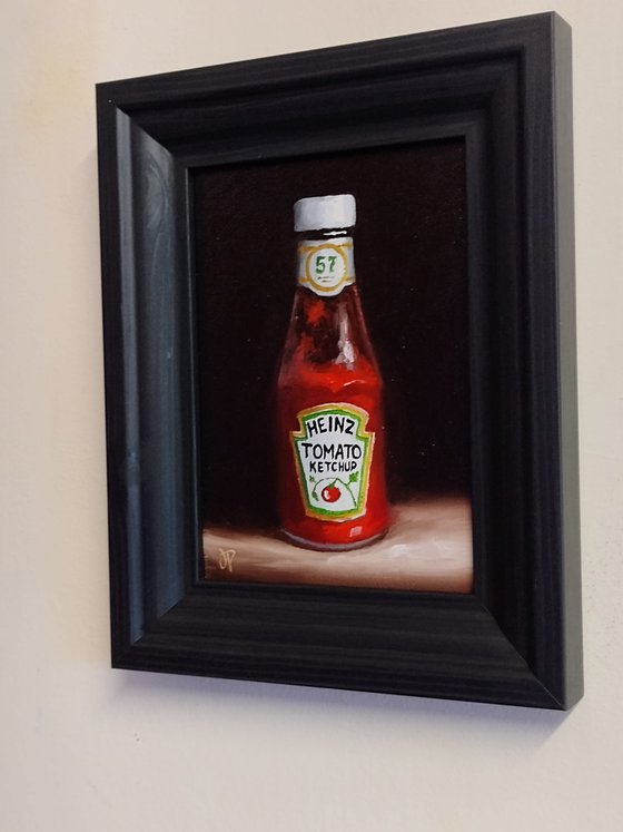 Ketchup framed still life