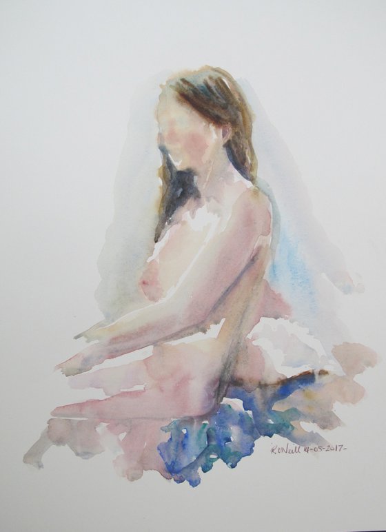 Seated female nude