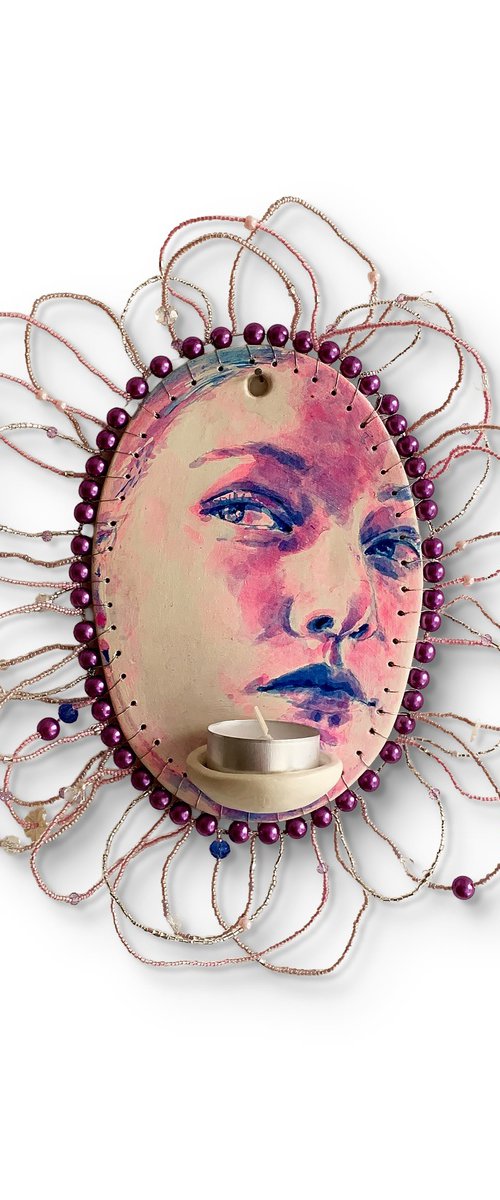 Clay female face by Alina Lobanova