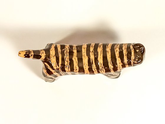 Ceramic sculpture Tiger 14х8.5х5 cm