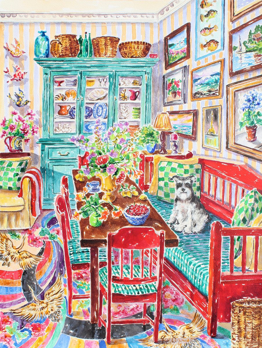 Impressionistic Watercolour , Ready Freddy? By Kristen Olson Stone, 18 X 24, Artwork For Sale On Artfinder