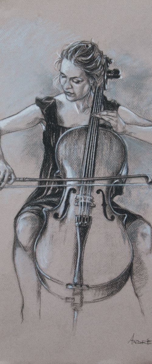 Cellist II by Andre Leonard