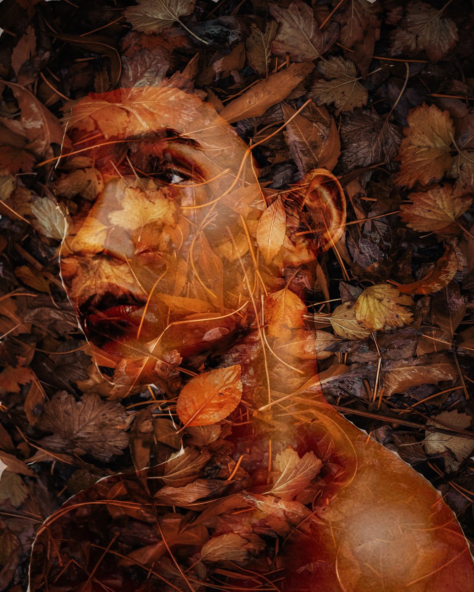 Illustrative Portrait Photograph By Srdjan Jevtic, 31 X 39", Together With Nature, Original Artwork
