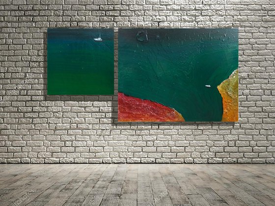 The sea" diptych