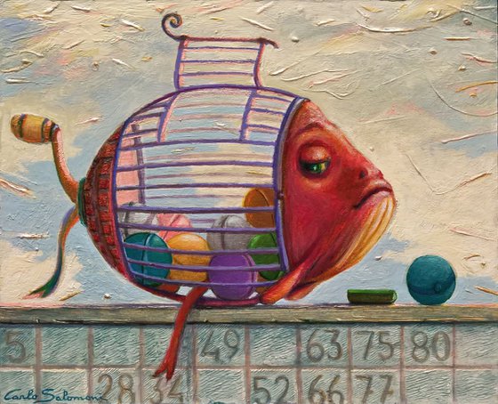 THE BINGO FISH -( Integrated, decorated Frame )