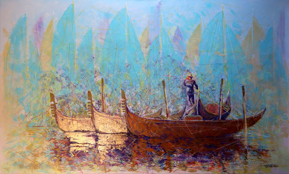  Autumn Regatta In Venice. By Rakhmet Redzhepov, 59 X 35, Artwork For Sale On Artfinder
