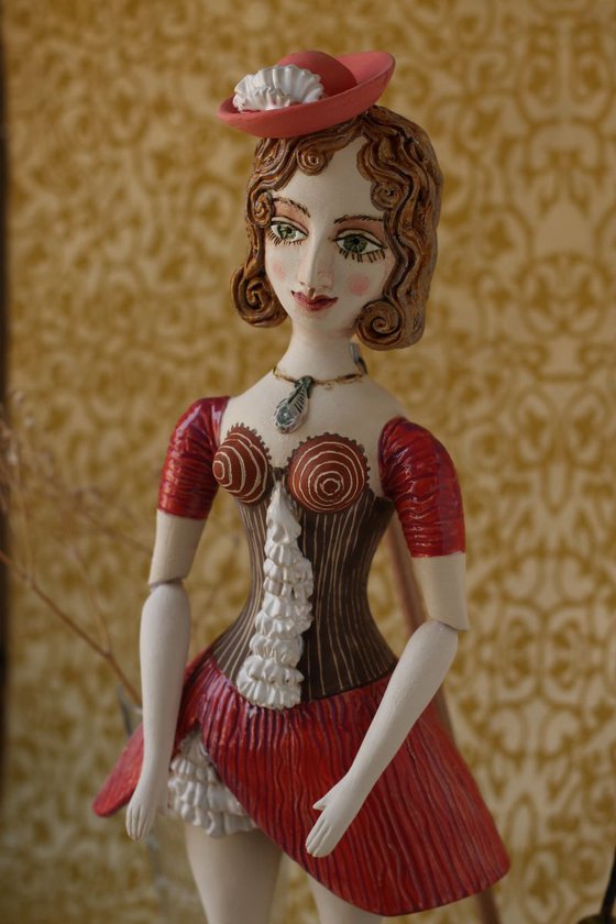 From the Cabaret girls, Beauty in Red. Wall sculpture by Elya Yalonetski