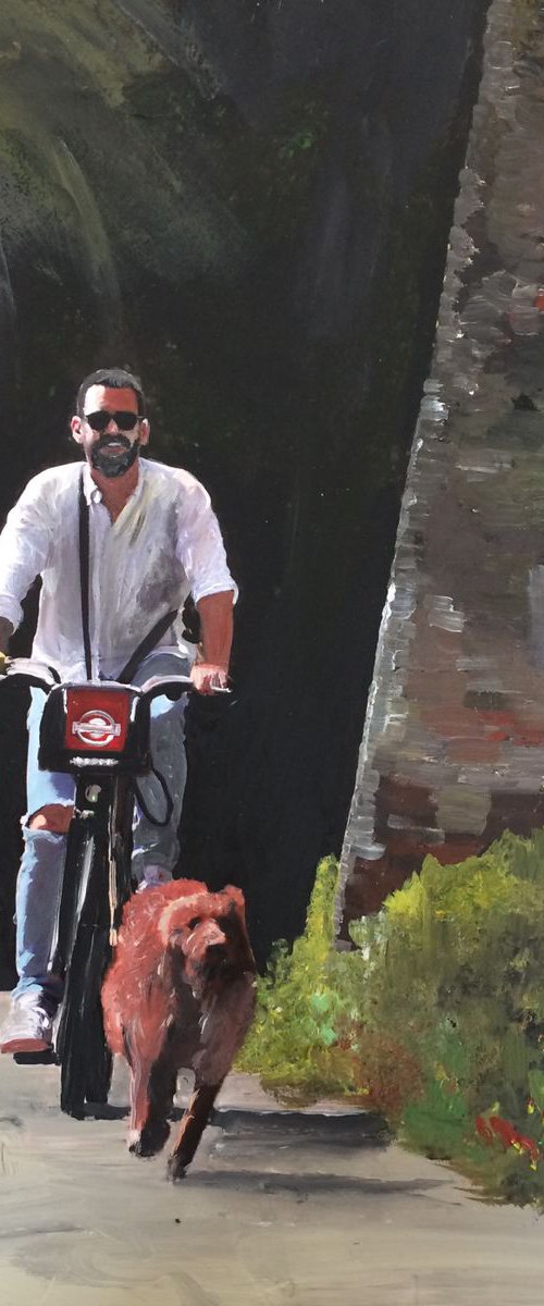 Cute Man on Bike by Andrew  Reid Wildman