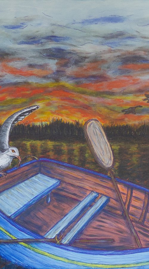 Sunset Over Pelican Lake by Kim Jones Miller