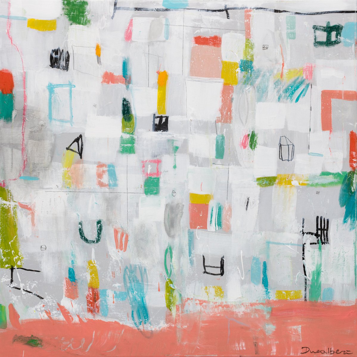 Geometric Painting , Dreams 23 By Duealberi, 31 X 31, Artwork For Sale On Artfinder