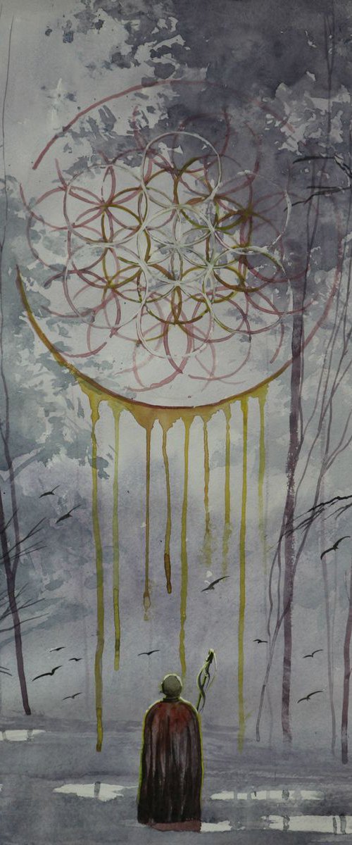 Flower of Life (2019) Watercolor 60*42cm by Eugene Gorbachenko
