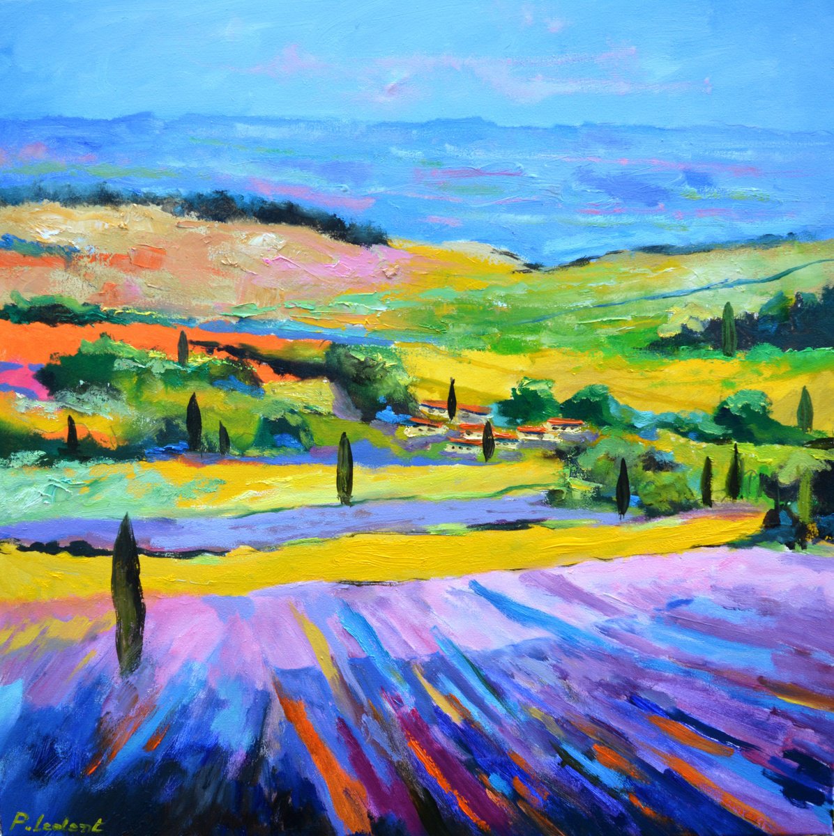 Colourful Provence 77 By Pol Henry Ledent, 28 X 28, Artwork For Sale On Artfinder