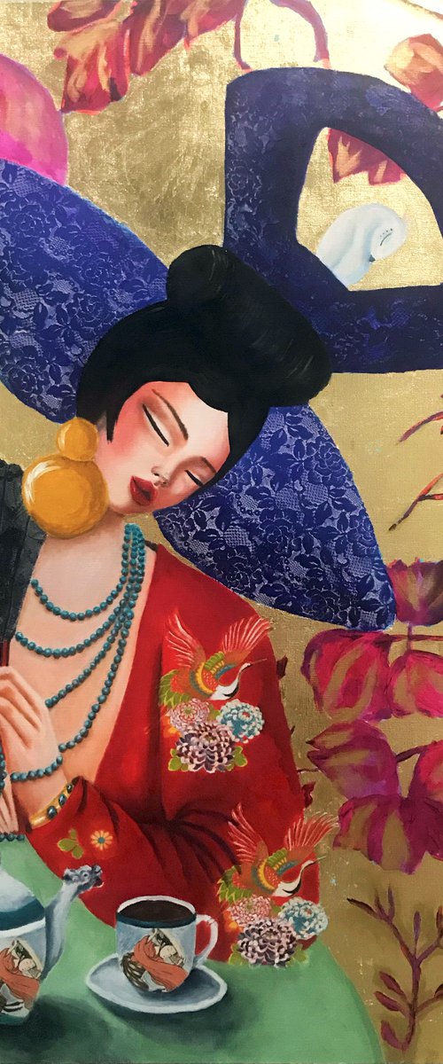Inari Okami (Goddess of Tea) by Kat Hamilton