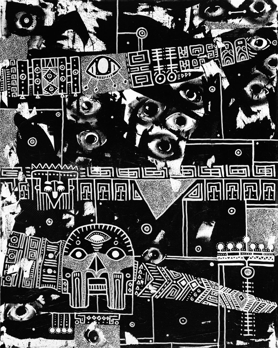 Abstract Acrylic Painting By Anna Shee, 16 X 20, Defragmenteyesed #5, Original Artwork