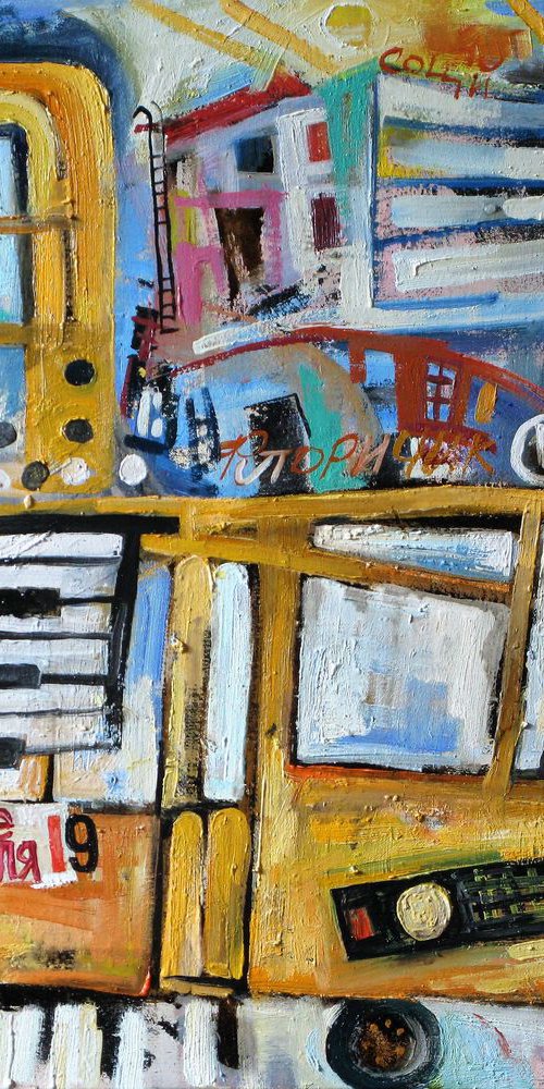 Summer number 45, street and old harmonics . by Nikifor Swiristuhin