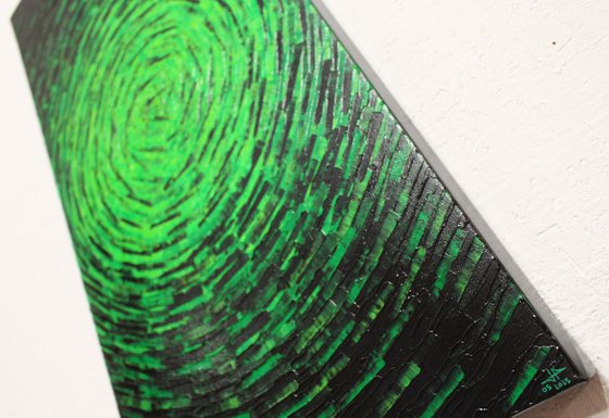Fragmented green burst