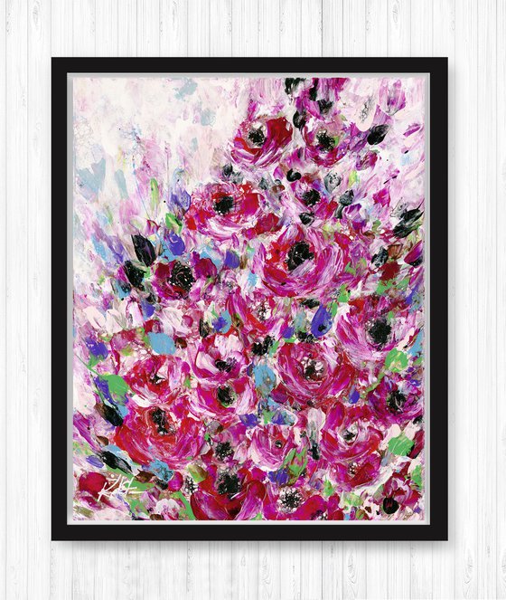Floral Bliss 20 - Floral Painting by Kathy Morton Stanion