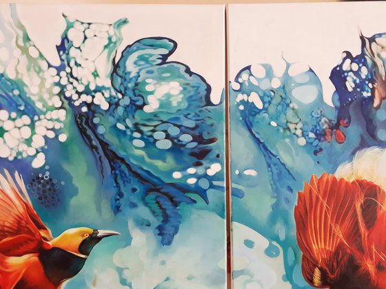 BIRDS-OF-PARADISE (diptych)