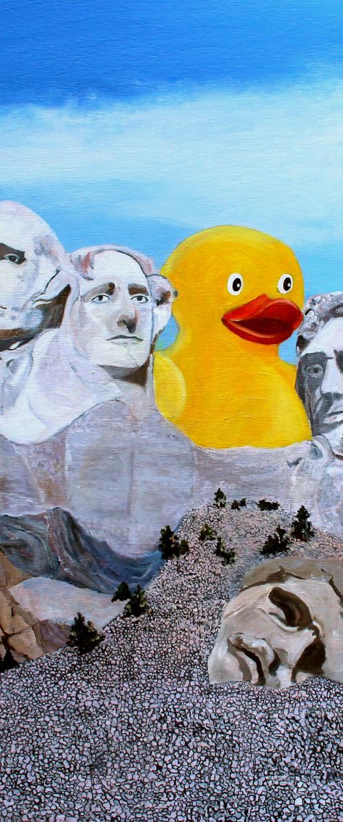 Ducky Violates US Park Servive Statute 237_A4 Displacing the Head of an American President by Ken Vrana