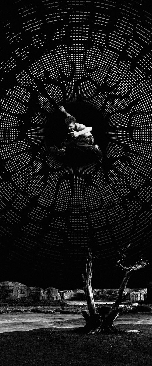 Transmission - Surreal Black&White Art Print by Darius