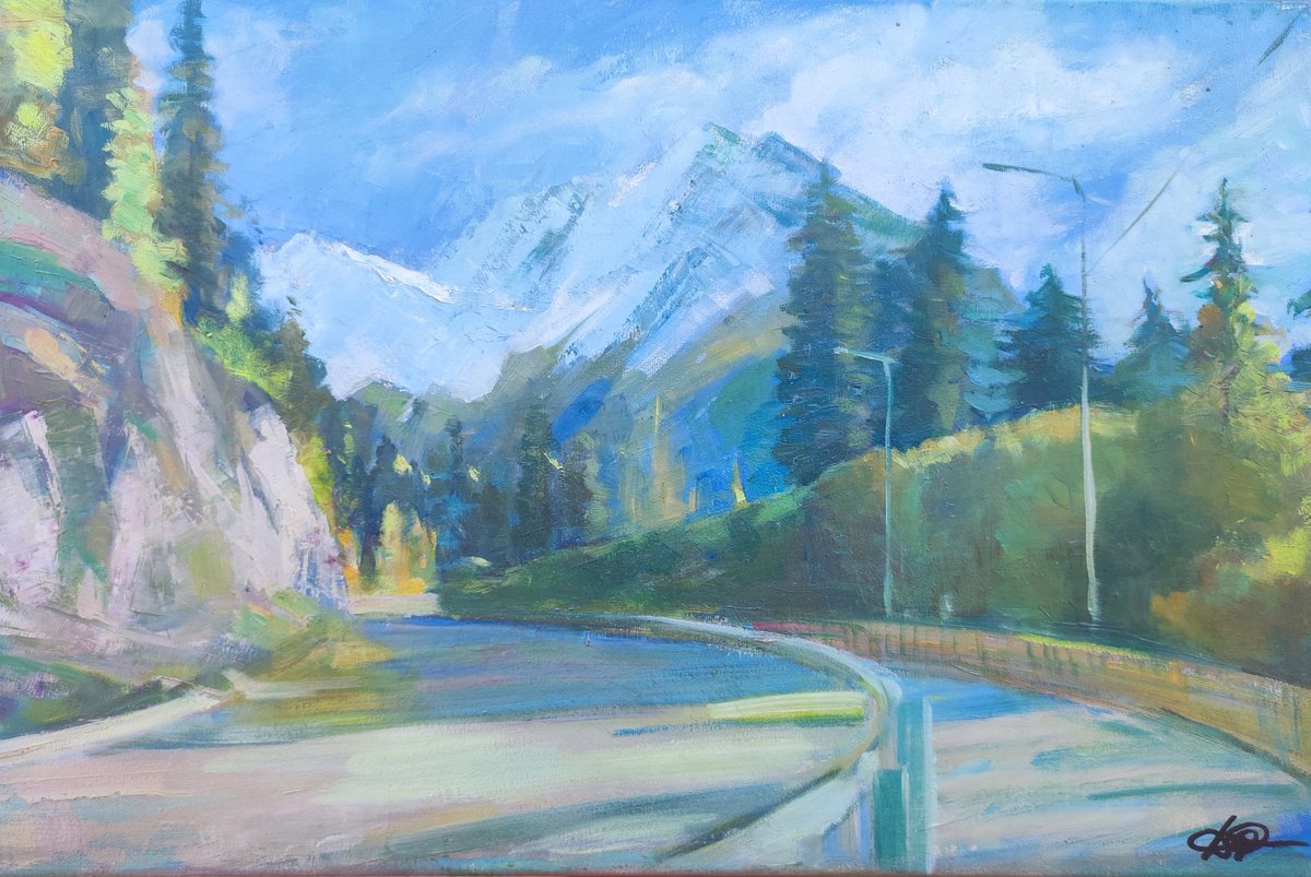 Olga Onopko | Original Oil Painting | Autumn Highway | 60 X 40Cm | Artwork For Sale On Artfinder
