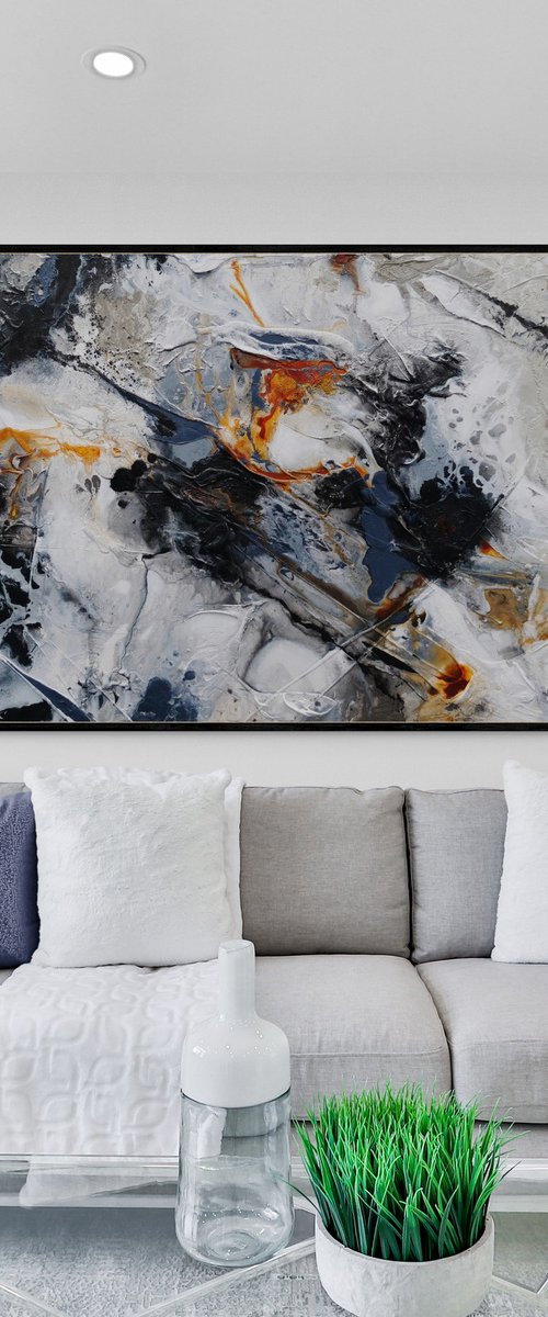 Rusted Icon 190cm x 100cm Textured Abstract Art by Franko
