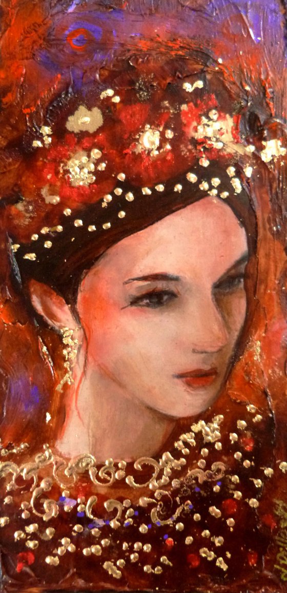 Preciosa Diva 20 x 10 cm on wood.