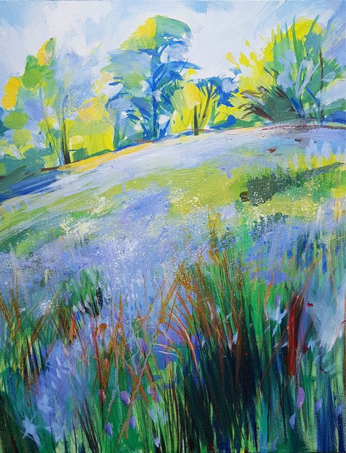 Bluebells and Blossom 2 by David Pott