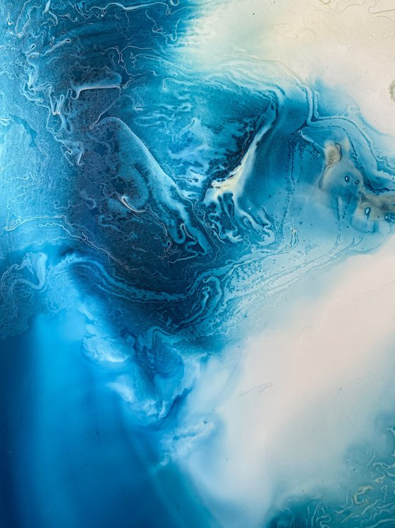 Abstract Ocean Fluid Art