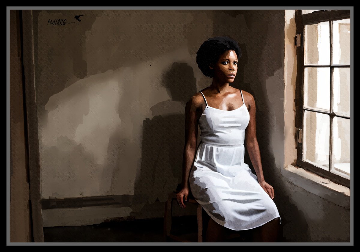 Impressionistic Portrait Painting By Joe Mcharg, 42 X 30, Anna Lee, Original Artwork