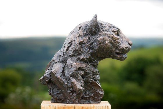 Leopard Portrait Foundry Bronze