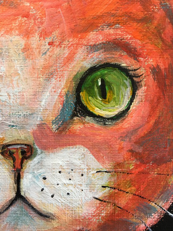 Ginger Cat - Quirky Naive & Colourful