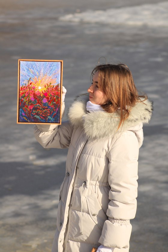 Pink Thistle Blossom