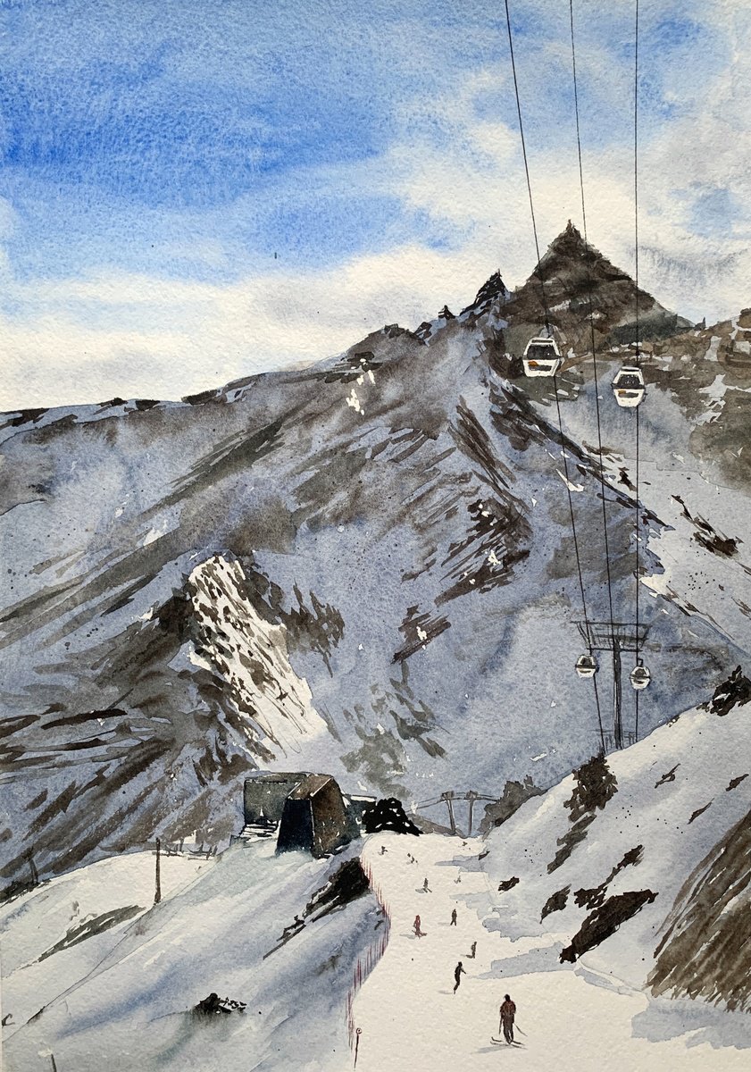 Snowy mountains series / 8 by Anna Zadorozhnaya