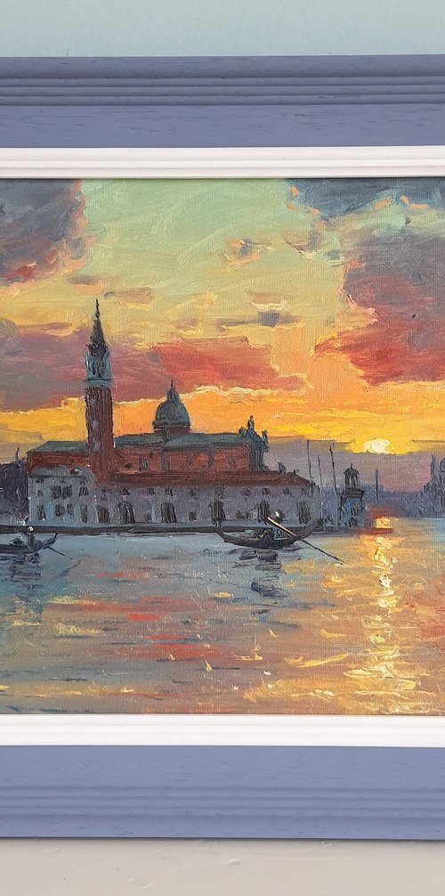 Venice San Giorgio Sunset by Roberto Ponte
