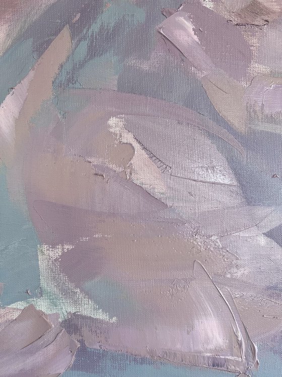 TENDERNESS - lavender abstraction, lilac abstraction.