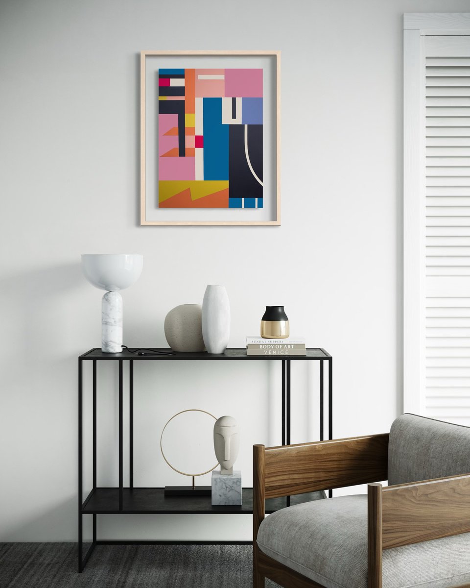 Geometric Screenprint , Abstract Encounters By Maria Atanackovic, 18 X 24, Artwork For Sale On Artfinder