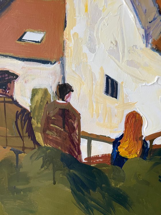 Houses Bathed in Light