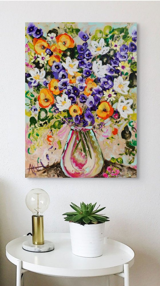 Lilies and Larkspur