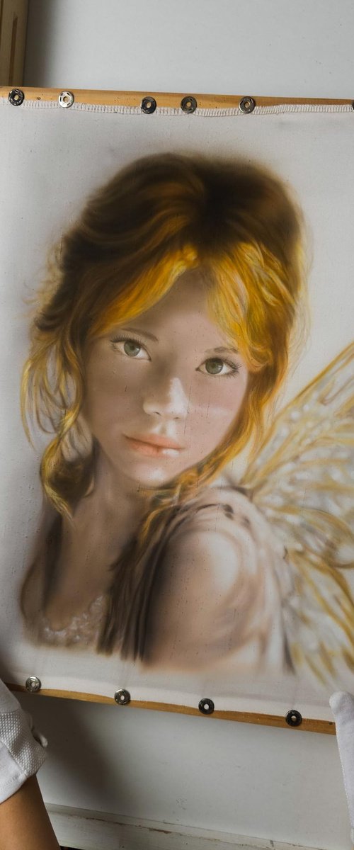 Wings of Dawn – Silk Painting by Olga Belova