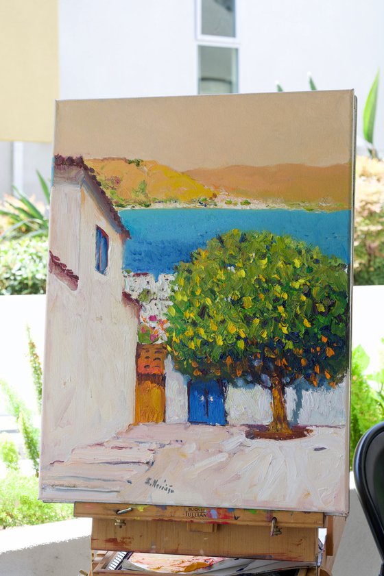 Lemon Tree on the Greek Island
