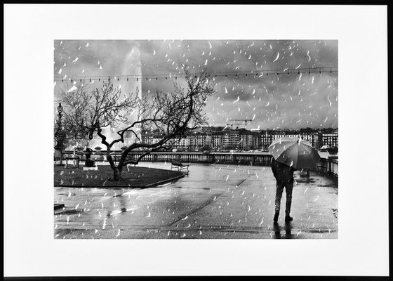 " Rain. Leman Lake. Geneva " - Limited edition 1 / 15